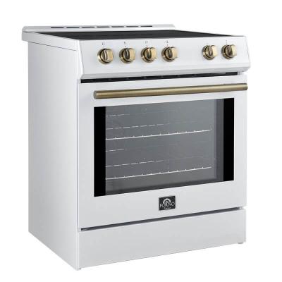 30" Forno Leonardo Espresso Slide-In White Induction Range - FFSIN0982-30WHT