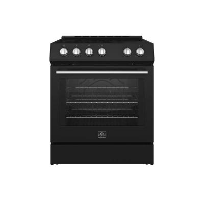 30" Forno Leonardo Espresso Slide-In Electric Convection Range - FFSEL6022-30BLK