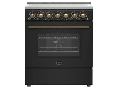 30" FORNO Paolo Freestanding  4.38 cu.ft. True Convection Oven Electric Range  - FFSEL6011-30BLK