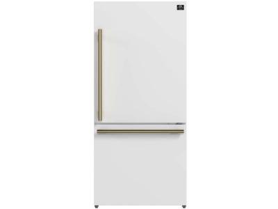 31" Forno Milano Espresso 17.2 cu. ft. Bottom Freezer Right Swing Door Refrigerator - FFFFD1785-31WHT