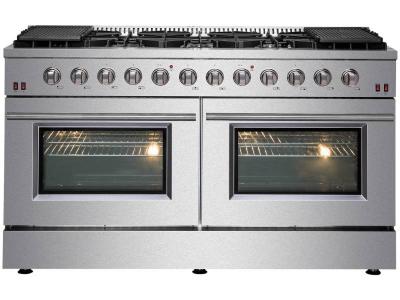 60" Forno Galiano  8.64 cu. ft. 10 Burners Double Convection Ovens Gas Range - FFSGS6244-60