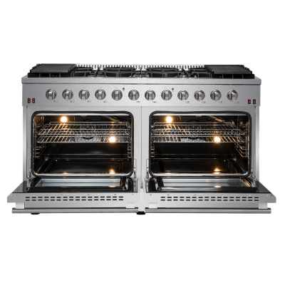 60" Forno Galiano  8.64 cu. ft. 10 Burners Double Convection Ovens Gas Range - FFSGS6244-60