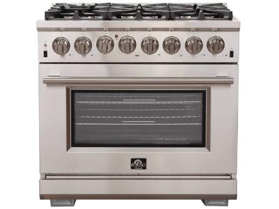 36" Forno Capriasca 5.36 cu.ft. True Convection Oven Dual Fuel Range - FFSGS6187-36