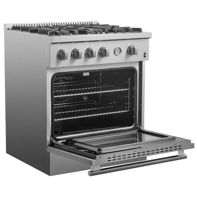 30" Forno Marco Gas Range 4 Burners 4.32 cu.ft. Convection Oven - FFSGS6277-30