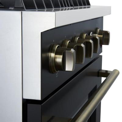 30" Forno Marco 4 Burners 4.32 cu.ft. Convection Oven Gas Range  - FFSGS6277-30BLK