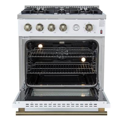 30" Forno Marco 4 Burners 4.32 cu.ft. Convection Oven Gas Range  - FFSGS6277-30WHT