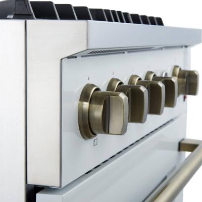 30" Forno Marco 4 Burners 4.32 cu.ft. Convection Oven Gas Range  - FFSGS6277-30WHT