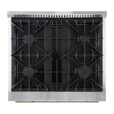 30" Forno Marco 4 Burners 4.32 cu.ft. Convection Oven Gas Range  - FFSGS6277-30WHT