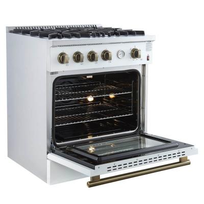 30" Forno Marco 4 Burners 4.32 cu.ft. Convection Oven Gas Range  - FFSGS6277-30WHT