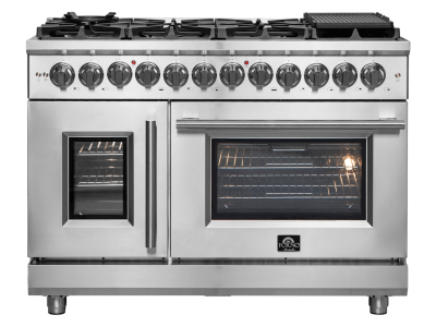 48″  Forno Massimo Freestanding French Door Dual Fuel Range - FFSGS6325-48