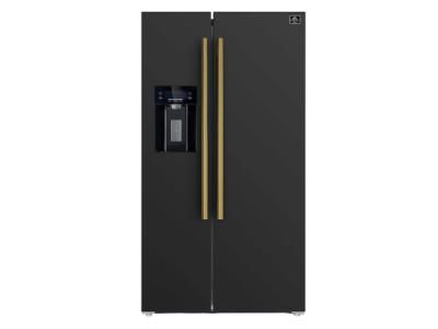 36" Forno 20 Cu. Ft. Espresso Salerno Side-by-Side Refrigerator in Black - FFRBI1844-36BLK