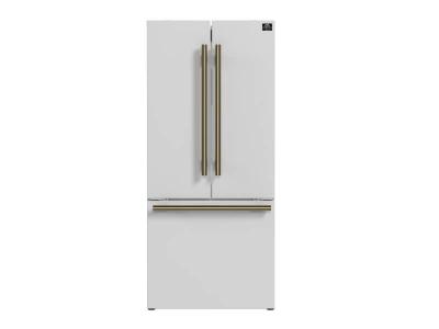 30" Forno 17.5 Cu. Ft. Espresso Gallipoli French Door Refrigerator - FFFFD1974-31WHT