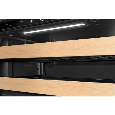 24" KitchenAid Beverage Center with Glass Door and Wood-Front Racks - KUBR524SBE