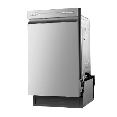 18" Midea Built-In Front Control Dishwasher in Stainless Steel - MDF18A1AST