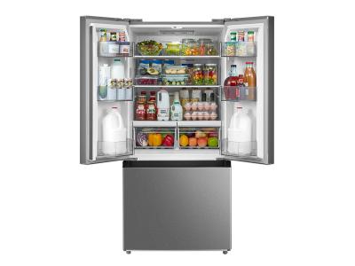 30" Midea 18.4 Cu. Ft. French Door Refrigerator with Recessed Handles - MRF18B4AST