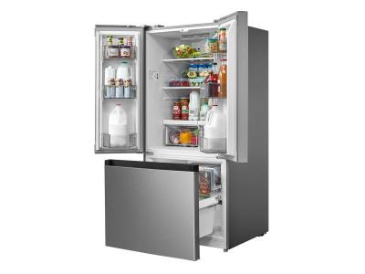 30" Midea 18.4 Cu. Ft. French Door Refrigerator with Recessed Handles - MRF18B4AST