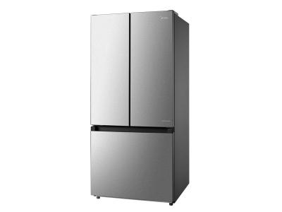 30" Midea 18.4 Cu. Ft. French Door Refrigerator with Recessed Handles - MRF18B4AST