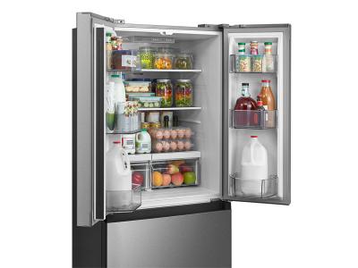 30" Midea 18.4 Cu. Ft. French Door Refrigerator with Recessed Handles - MRF18B4AST