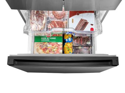 30" Midea 18.4 Cu. Ft. French Door Refrigerator with Recessed Handles - MRF18B4AST