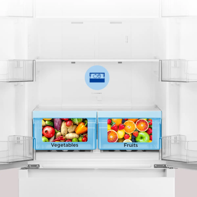 30" Midea 18.4 Cu. Ft. French Door Refrigerator with Recessed Handles - MRF18B4AWW