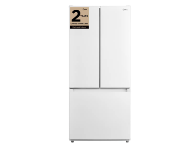 30" Midea 18.4 Cu. Ft. French Door Refrigerator with Recessed Handles - MRF18B4AWW