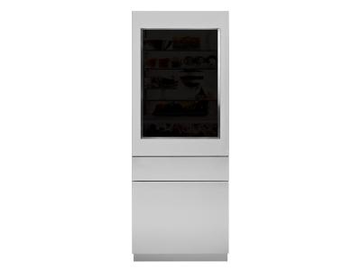 30" Monogram Integrated Refrigerator Stainless Steel Glass Door Panel - ZKGSN849NLH