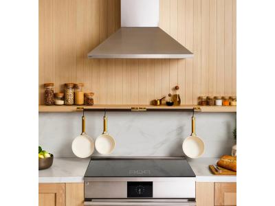 48" Monogram Island Pyramid Chimney Vent Hood with Air Quality Sensors - ZVIS481SRSS