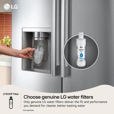 36" LG 24 Cu. Ft. Counter-Depth 3-Door French Door Refrigerator - LF24Z6330S
