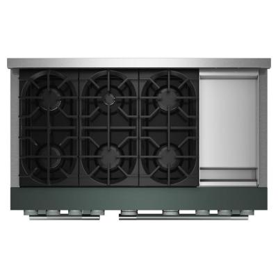 48" KitchenAid 6 Burner Commercial-Style Gas Range with Griddle - KFGD948SJP