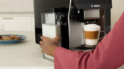 Bosch 800 Series VeroCafe Fully Automatic Coffee Machine with Removable Water Tank in Silver - TQU60307