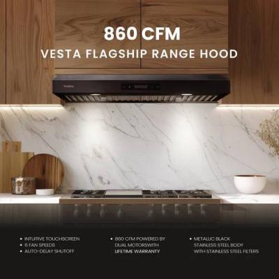 30" Vesta Atlanta Under Cabinet Range Hood - VRH-Atlanta-30BS