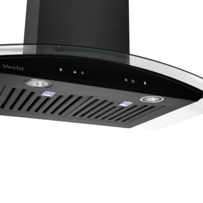 30" Vesta Amsterdam 800 CFM Wall Mount Range Hood in Black Stainless Steel - VRH-AMSTERDAM-30BS