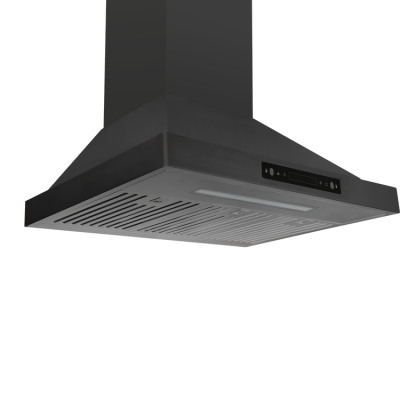36" Vesta Brussels 800 CFM Wall Mount Range Hood in Black Stainless Steel - VRH-BRUSSELS-36BS