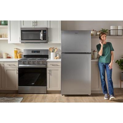 28" Whirlpool 14 Cu. Ft. Wide Top Freezer Refrigerator with Total Coverage Cooling - WRTX3314TW