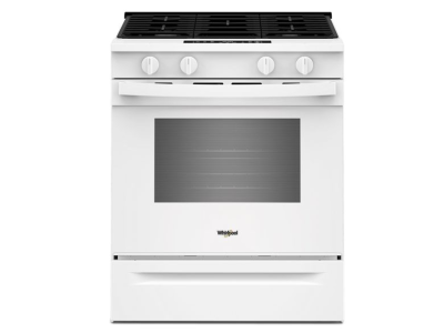 30" Whirlpool Gas Smart Range with No Preheat Mode and Steam Clean - WSGS3330TW