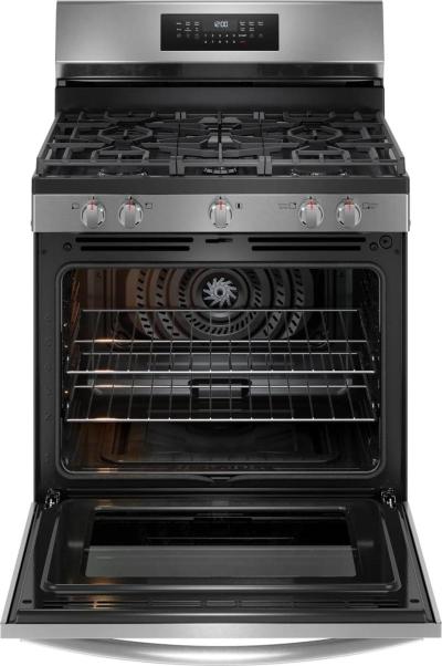 30" Frigidaire Gallery 5.1 Cu. Ft. Rear Control Gas Range with Total Convection - GCRG3059BF