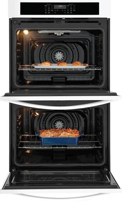 30" Frigidaire 10.6 Cu. Ft. Electric Double Wall Oven in White - FCWD3030AW