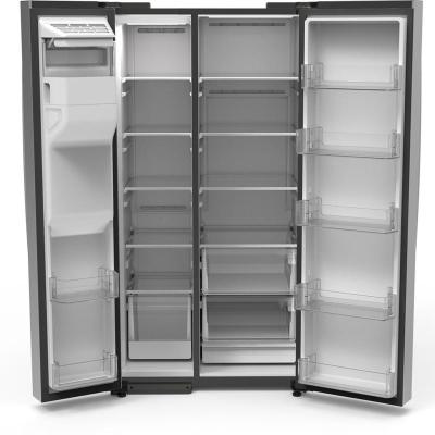36" GE 28 Cu.Ft. Side-by-Side Refrigerator with Ice and Water Dispenser in Stainless Steel - GSS28NYYFS