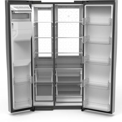 36" GE 28 Cu.Ft. Side-by-Side Refrigerator with Ice and Water Dispenser in Stainless Steel - GSS28PYYFS