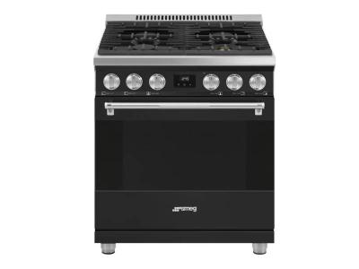 30" SMEG Freestanding Gas Range with 4 Sealed Burners  - SPR30UGGAN