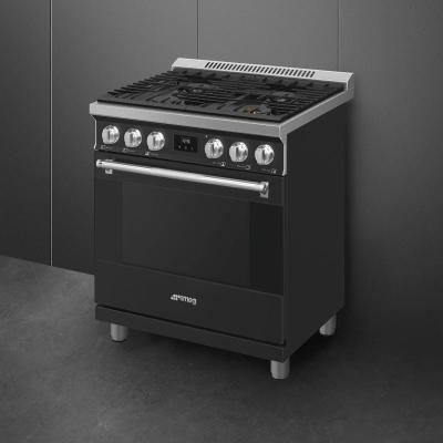 30" SMEG Freestanding Gas Range with 4 Sealed Burners  - SPR30UGGAN