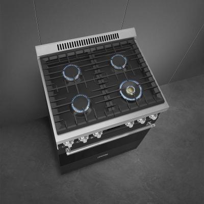 30" SMEG Freestanding Gas Range with 4 Sealed Burners  - SPR30UGGAN