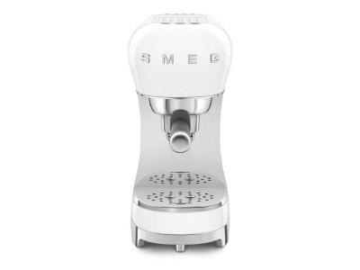SMEG 50's Style Espresso Manual Coffee Machine - ECF00WHUS