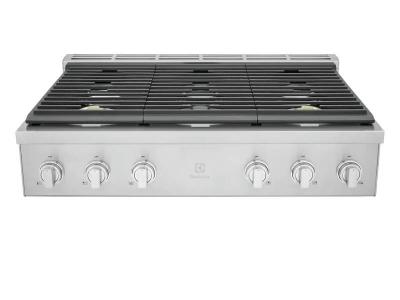 36" Electrolux Rangetop with 6 Sealed Burners in Stainless Steel - ECCG3672AS