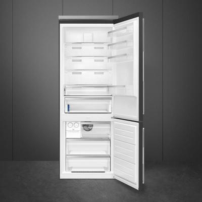 27" SMEG SPR Bottom Mount Freestanding Refrigerator in Black - BM27URMB