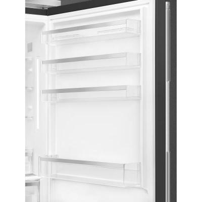 27" SMEG SPR Bottom Mount Freestanding Refrigerator in Black - BM27URMB