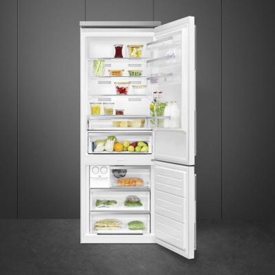 27" SMEG SPR Bottom Mount Freestanding Refrigerator in White - BM27URMW