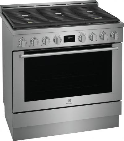 36" Electrolux 4.4 Cu. Ft. Front Control Freestanding Gas Range - ECFG3668AS