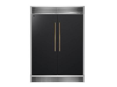 60" Forno 27.2 Cu. Ft. Maderno Convertible Refrigerator/Freezer in Black - FFFFD1722-60SG-BLK