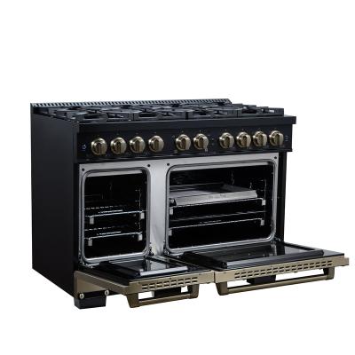 48" Forno Valente 6.7 Cu. Ft. Dual Fuel Range with 8 Sealed Burners - FFSGS6199-48CPBLK